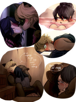 ceejles:  FANFIC DUMP TIME! Cuz my heart is so mean for making me feel things… plus all the lousy hurried lines and uneven experimental coloring ;;;;;w;;;;;; what is wrong with me these days  P 1. The Ladybugs and The Bees by BullySquadess P 2. Rainy