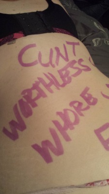 feistylilslavegirl:Love the writing. Itâ€™s who I am.  Lovely find!&ldquo;Cunt. Worthless Whore.&rdquo;