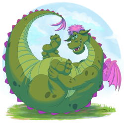 pawsforemphasis:  Pete’s Dragon was on in the background while hanging over at a friend’s place, so I had had to draw em! 