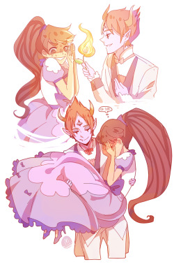 moiiemoi:AU Where in Marco attends the Blood Moon Ball in Star’s place because she didn’t want to. Marco agrees after getting persuaded that no one will notice him if he is in the sidelines. Though he got noticed by Tom who tried to woo him as soon