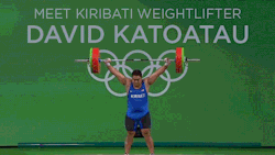 gay-son-of-a-pastor: ajrchaosrising:   skunkbear:  You may have seen the exuberant celebrations of David Katoatau, an Olympic weightlifter competing in the 105-kg weight class for the island nation of Kiribati. NBC titled their video clip, “Weightlifting