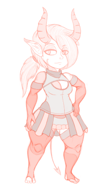 rigglesquiggles:  Clothing attempt for the imp. I like it, but I’m not sure if I want to add anything or change it out anywhere. I’ve been very indecisive on this.Any thoughts?