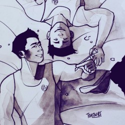toastwire:Staying safe in camp #inktober #gaysg #gayillustration #singlet #homoerotic #erotic #sexy #muscle #protection #condom #bed #hiv #sex #cute