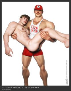 bleuboyz:  Sexy 3D Muscle Men by Alex Bronnings | DeviantArt  | Patreon  | Blog