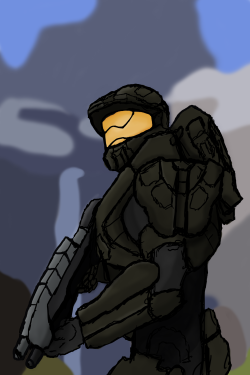 Just a little proof that I am actually drawing, but it&rsquo;s 9/10 related to classes for College. Anyway, here is a WIP of a Digital Painting of Master Chief for Computer Illustration. It&rsquo;s pretty fun drawing him. 