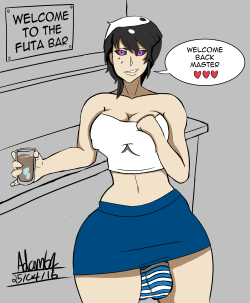 heres a picture of eve at the futa club(techsharpdante’s oc)