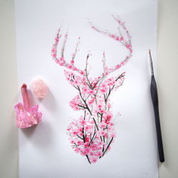 theprincessoflittlethings:  bunonice:  culturenlifestyle: Charming Cherry Blossom Silhouettes of Animals  The animal silhouettes by Calvin T. establish their lost claims on nature, and there’s a hope blossoming in the depths of these artworks-  a season