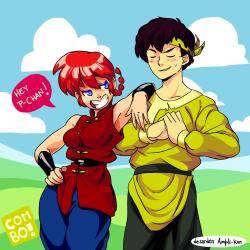 combo-exclamationpoint:  Collab with @desordenamplificado I drew Ranma chan :)   &lt;3 &lt;3 &lt;3