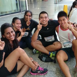 We are the champions!!!! Finished the race in an hour and 10 minutes!!! #survivor #teleperformancesingapore (at Central @ Clarke Quay)