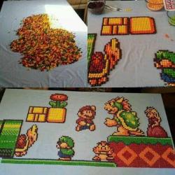retrogamingblog:  Mario Bros in Skittles