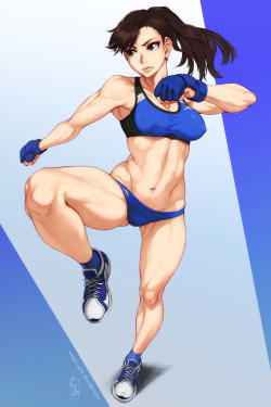 mugis-pie:Chun Li’s fanart I made during September. Sporting the awesome sparring outfit, modded by BrutalAce. I totally love this design, as it reminds me of old SF Alpha’s concepts: simple-and-cool stuff. Hope you like it too!// my Patreon //