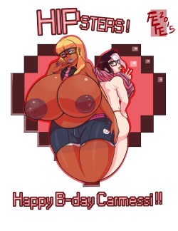 remirerovi:  Bday gift for my friend Carmessi featuring his sexy lady Amber and my Amadeus.  =3 thanks pal they looks awesome &gt;&lt;