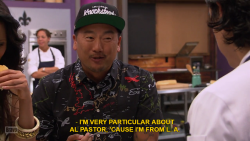 brattylikestoeat: imoverallofit:  dynastylnoire:   sixmonthsandgone: Honestly, the greatest moment on Top Chef  Bodied on national television    Shut that shit up   Lmao it’s always funny to me when chefs are like, I’m from NY I know pasta and the