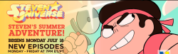 picture-pearlfect:  WE’RE BACK IN BUSINESS, GUYS! THIS IS NOT A DRILL.  STEVEN BOMB FIVE: SUMMER OF STEVEN KICKS OFF JULY 18th, SO GET READY!  (Source: CN site) 
