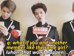 oh-luhans:  what if luhan and another member like the same girl? 