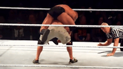 Randy Orton coiled around John Cena (X)