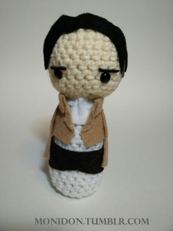monidon:  Levi (Shingeki no Kyojin/Attack on Titan)Crochet plush is by me. Levi &amp; Shingeki no Kyojin/Attack on titan belong to Hajime Isayama.*Please contact me for commissions. No two plush are ever the same. All are made to order. 