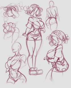 taboolicious:  just some doodles I did early today, for no reason at all, yeah, totally random sketches and not a practice for anything planned…. honest! 