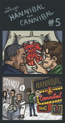 herospy:  &ldquo;The Adventures of Hannibal the Cannibal #5&rdquo; In which nobody listens to Will and Hannibal is a tiny bit obvious. SEASON 2 GUYS 