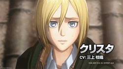 Historia + gameplay from the 3rd trailer of KOEI TECMO’s upcoming Shingeki no Kyojin Playstation 4/Playstation 3/Playstation VITA game!Release Date: February 18th, 2016 (Japan)More gifsets and details on the upcoming game!