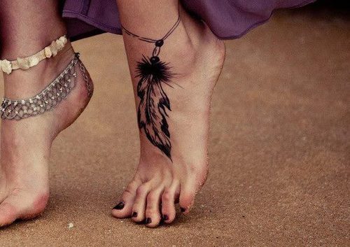 Henna tattoo on foot