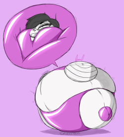 simsimsalaboom:  little known fact, gum doesnt agree very well with my personas bio-fuel very well. if they swallow it they’ll just get bigger and bigger and bigger until….y'know~. have some blueberry version too!  