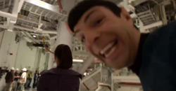 trektags:  # IMAGINE THIS IS ONE OF THEIR HONEYMOON PHOTOS # THEY’RE VISITING THE ORIGINAL NASA # AND UHURA’S FASCINATED BY ALL OF THIS # LIKE OH MY GOD SPACE HISTORY!! # SPOCK IS TOO # BUT HE’S ALSO HAVING A BIT OF AN ODD TIME ADJUSTING