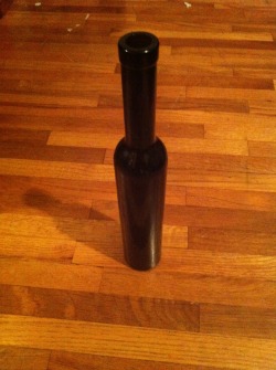 The other night, my lover Jill and I got kinda drunk. We had been drinking a chocolate dessert wine from this skinny wine bottle. I think I dared Jill to fuck the bottle&hellip;because she did. In the dark I could feel her squirming around, then an &ldquo