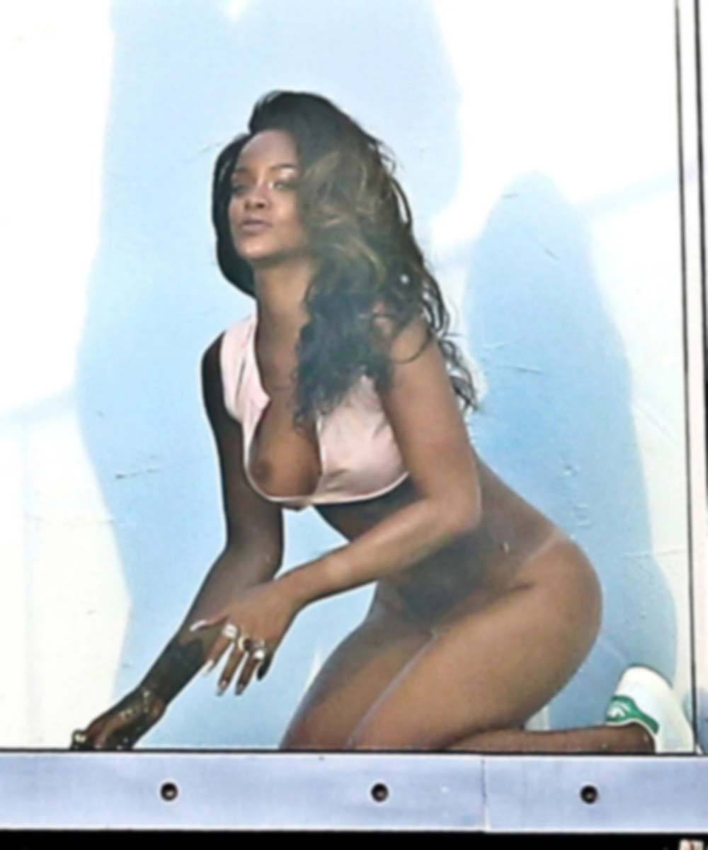 Rihanna bikini pussy slip
