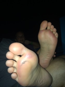 danibbarefeet:  “your’e at a theme park, it was your girls idea. All day argueing about money and unimportant bullshit, On a dark ride she says “just rub my fucking feet” you can smell those feet from cookin’ all day in flats. Mid rubbing,