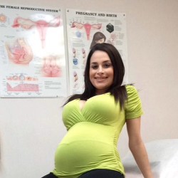 curzon-nana:  theredghost:  Time for a checkup, doctor. The twins are growing nicely. I swear all my dreams are about sex and me getting bigger. One time, there was this dream where I was riding a guy, and swelled to full term while I climaxed! I woke