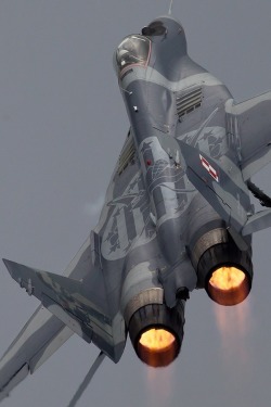 reluctantpaladin:  Polish Mig 29 &ldquo;Going Ballistic!!&rdquo; by AirTeam Canon on Fivehundredpx