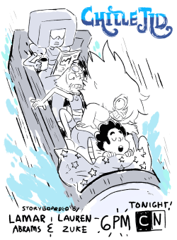 laurenzuke:  TONIGHT!! 6PM!! a brand new episode of STEVEN UNIVERSE!! boards by LAMAR ABRAMS and me!! ahhhhh.