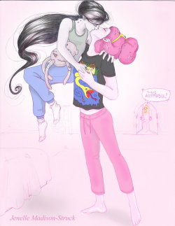 totemo-kawaii&ndash;ne:  Marceline and Princess Bubblegum kiss by JenelleArt 