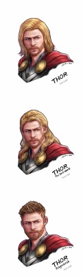 league-of-extraordinarycomics: Thor Hairstyles  Created by SpiderWee 