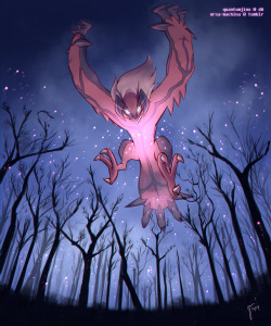 ursa-machina:  PokéHalloween: Day 3 - Any Legendary  When its life comes to an end, it absorbs the life energy of every living thing and turns into a cocoon once more.  These newer pokemon keep getting harder to draw, I swear to god. I like Yveltal and