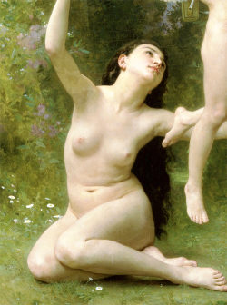 Love Takes Off (detail) by William Adolphe Bouguereau (1825-1905) oil on canvas, 1901