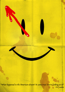 paperheartillustration:  The Comedian Minimalist poster  More on—-&gt;http://society6.com/paperheartillustration