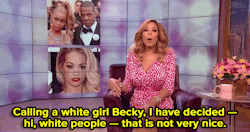 michaelangeloooo:  bespectacledbrwnbeauty:  abbiehollowdays:  whitepeoplesaidwhat: micdotcom:  We need to talk about this. The term “Becky” is not a racial slur  All the TEARS!!!!  I’m having this discussion on twitter right now. They’re stuck
