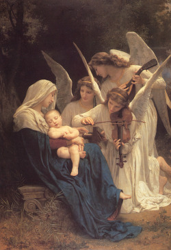 oilpaintinggallery:  The Virgin with Angels, William-Adolphe Bouguereau Want to buy oil painting reproductions? 