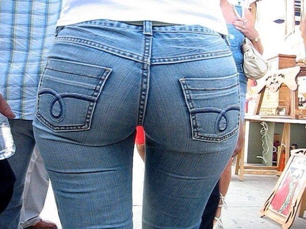 Petite girl tight jeans