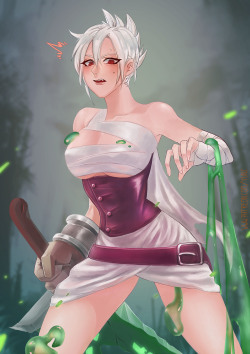 yunzcafe:    Ooohohoho.. :p2/2 Reward for February content. https://www.patreon.com/posts/4833612Riven anddd… z..a..c??(lol) from League of legends :)Support me on Patreon &gt; https://www.patreon.com/yunzMy patrons will get :★  Access to patron