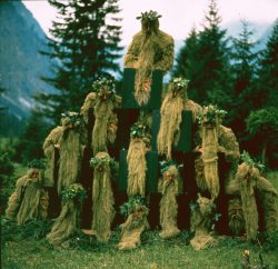 walpurgishalle:  In Oberstdorf, an old village in Southern Bavaria, a unique ancient pagan tradition is still alive – the dance of the wild men (Wilde-Mändle-Tanz), which is held only in this small town, once in five years.  Wilde-Mändle-Tanz is