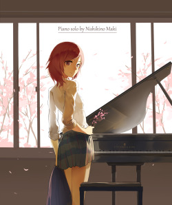 dekoi2501post:  「Piano solo by Nishikino Maki」/「幻象黑兔」のイラスト [pixiv] 