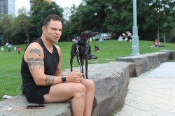 humansofnewyork:  “I’m a single father raising a teenager.  We’re meeting here in a few minutes to go on a run.  I’m trying to teach him discipline and focus.  He’s had some problems paying attention in school, but I don’t want to put him