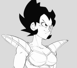 janembascandyhell:animation of @funsexydragonball ‘s femme Vegeta! (warning, their blog is very nsfw!)