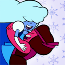 badporl:  glassraptor:  when sapphire puts her tiny hand on top of ruby’s big one i can do literally anything look at this   @rosyquartz