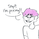 puddles-n-cuddles:  YES!! VERY GOOD GUY!!!!He’d definitely be the guy to laugh so hard he pees his pants lmao (also i love his purple hair uwu)