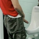 boyish-gay-stuff:  Sexy Lad Take a Long Leak at Club Urinals