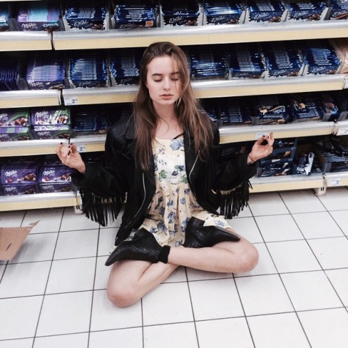 sonyaesmancii: Instagram:Me reaching a state of nirvana in a Polish Carrefour. 